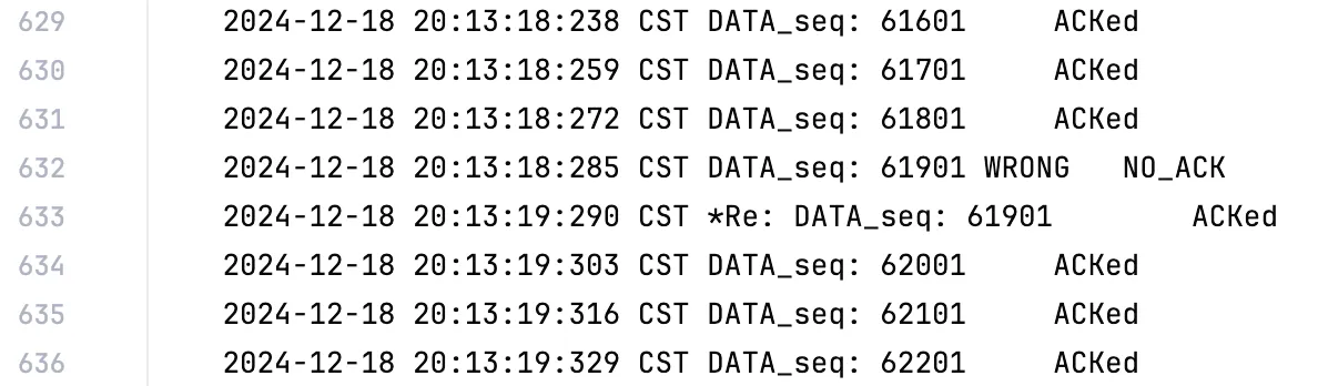 Sender Log, 