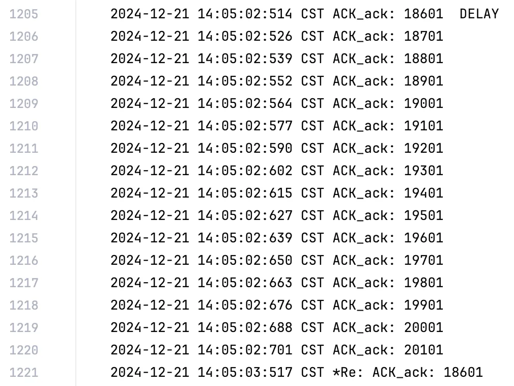 Sender Log