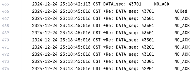Sender Log